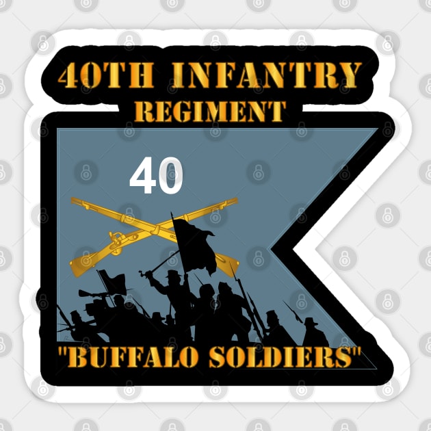 40th Infantry Regiment - Buffalo Soldiers - Charge X 300 Sticker by twix123844